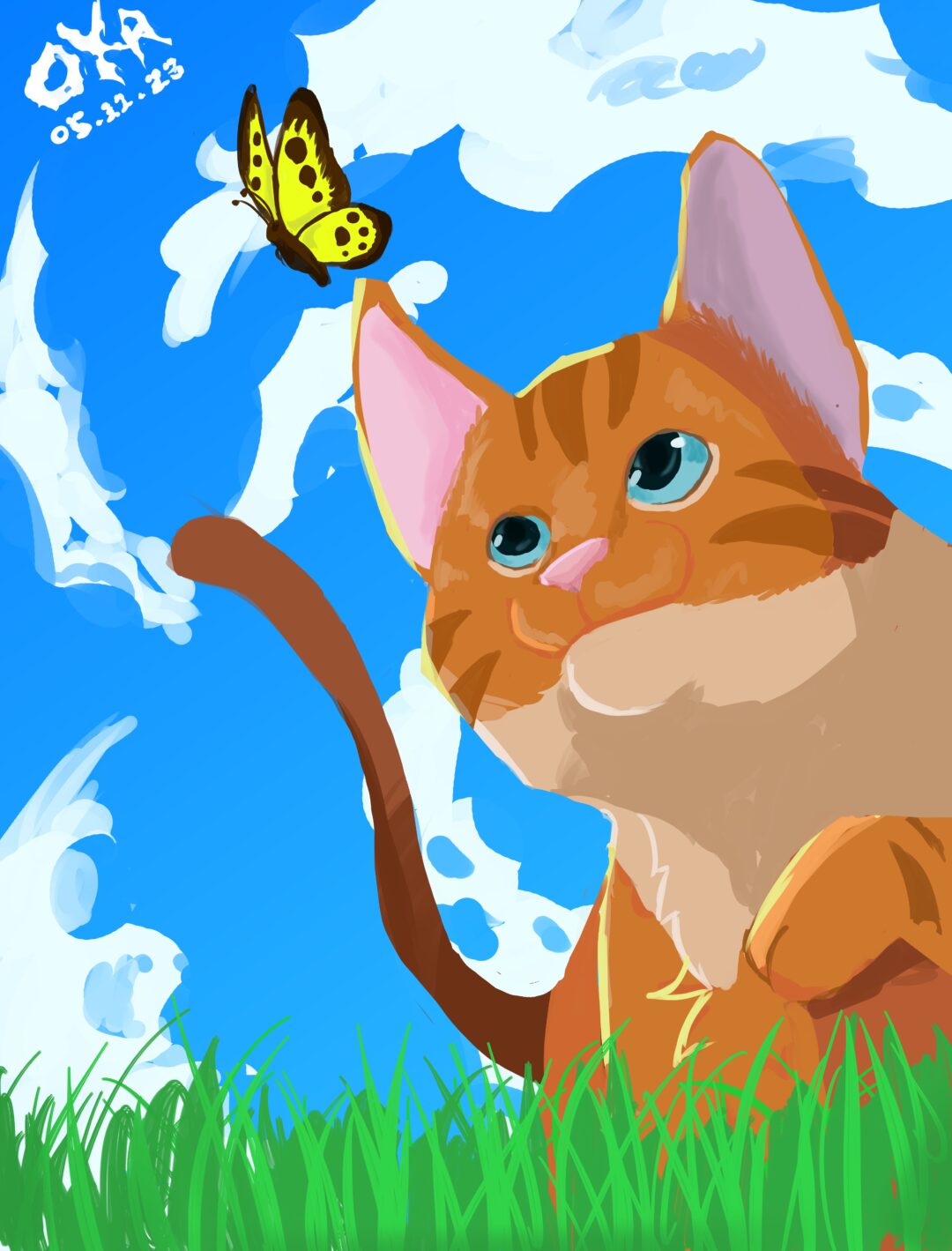 Cat and Buterfly